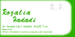 rozalia hadadi business card